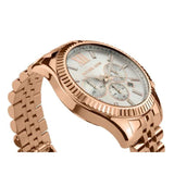 Michael Kors Lexington Chronograph White Dial Rose Gold Steel Strap Watch For Women - MK8313 Buy Now By Michael Kors