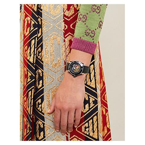 Gucci Dive Tiger Black Dial Black Rubber Strap Watch For Men - YA136318 Buy Now By Gucci