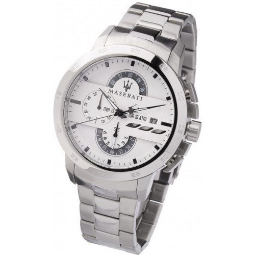 Maserati Ingegno Chronograph White Dial Silver Steel Strap Watch For Men - R8873619004 Buy Now By Maserati