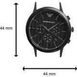 Emporio Armani Renato Chronograph Black Dial Black Mesh Bracelet Watch For Men - AR2498 Buy Now By Emporio Armani
