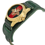 Gucci G Timeless Red Green Dial Green Leather Strap Watch For Women - YA126545 Buy Now By Gucci