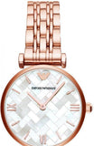 Emporio Armani Mother of Pearl Dial Rose Gold Steel Strap Watch For Women - AR11110 Buy Now By Emporio Armani