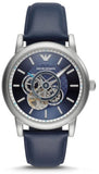 Emporio Armani Luigi Chronograph Blue Dial Black Leather Strap Watch For Men - AR60011 Buy Now By Emporio Armani
