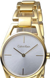 Calvin Klein Dainty White Dial Gold Steel Strap Watch for Women - K7L23546 Buy Now By Calvin Klein