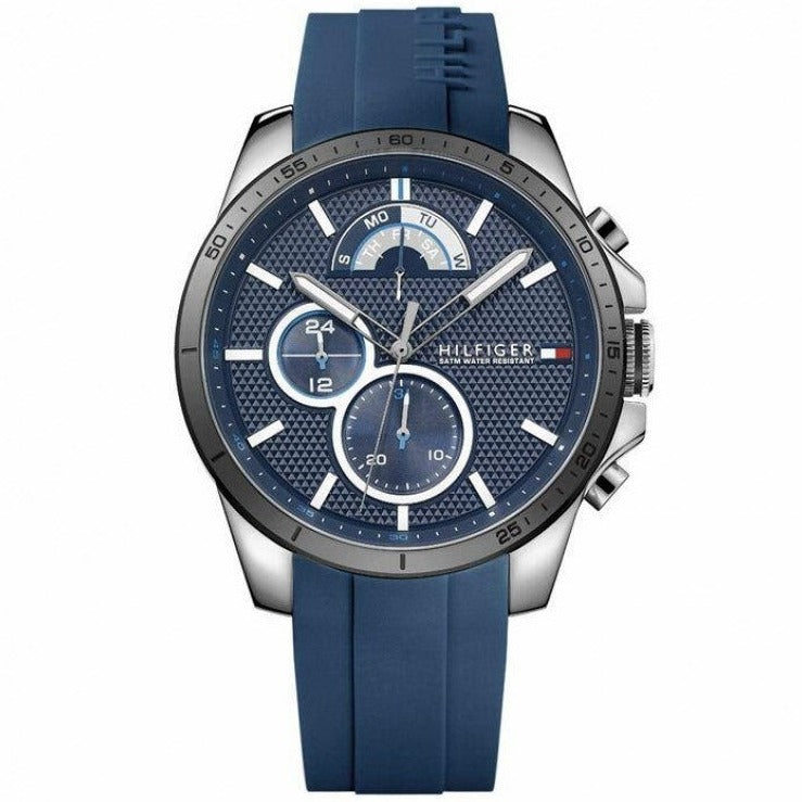 Tommy Hilfiger Decker Quartz Blue Dial Blue Rubber Strap Watch for Men - 1791350 Buy Now By Tommy Hilfiger