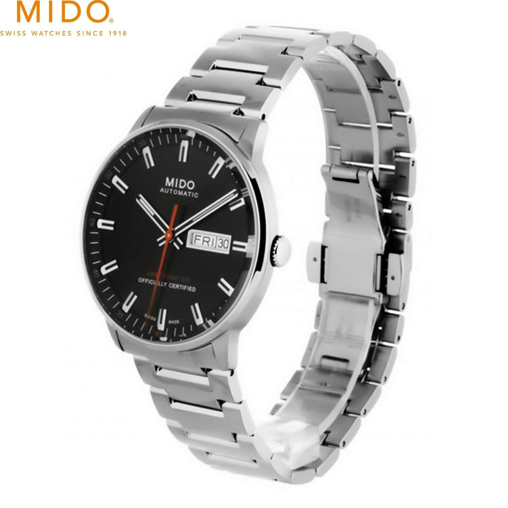 Mido Commander II Automatic Black Dial Silver Steel Strap Watch For Men - M021.431.11.051.00 Buy Now By Mido