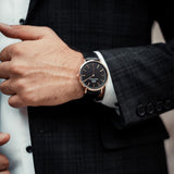 Daniel Wellington Classic Sheffield Black Dial Black Leather Strap Watch For Men - DW00100127 Buy Now By Daniel Wellington