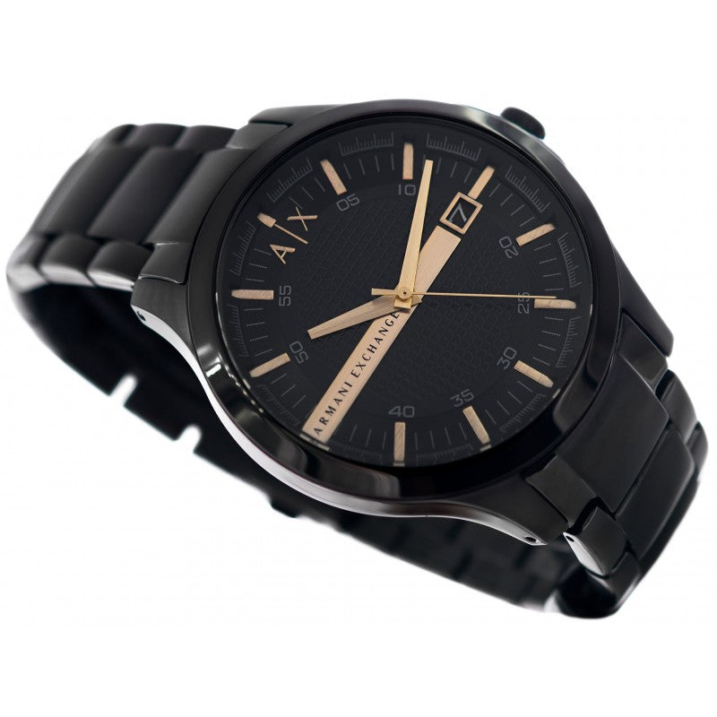 Armani Exchange Hampton Chronograph Black Dial Black Steel Strap Watch For Men - AX2413 Buy Now By Armani Exchange