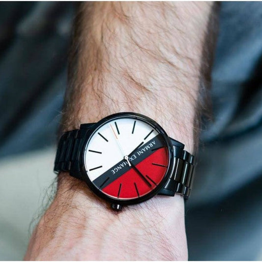 Armani Exchange Cayde Multicolor Dial Black Steel Strap Watch For Men - AX2725 Buy Now By Armani Exchange