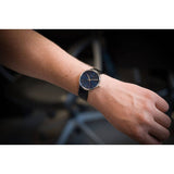Calvin Klein High Noon Quartz Blue Dial Black Leather Strap Watch for Men - K8M211CN Buy Now By Calvin Klein
