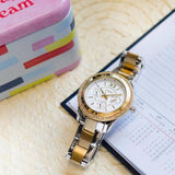 Fossil Stella Sport Multifunction Silver Dial Two Tone Steel Strap Watch for Women - ES5107 Buy Now By Fossil