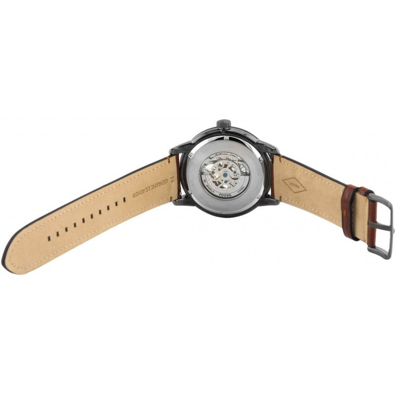 Fossil Townsman Automatic Skeleton Black Dial Brown Leather Strap Watch for Men - ME3181 Buy Now By Fossil