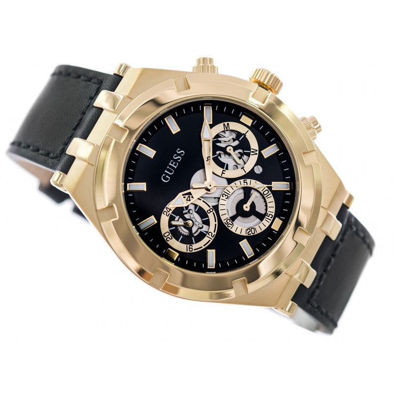 Guess Continental Black Dial Black Rubber Strap Watch for Men - GW0262G2 Buy Now By Guess