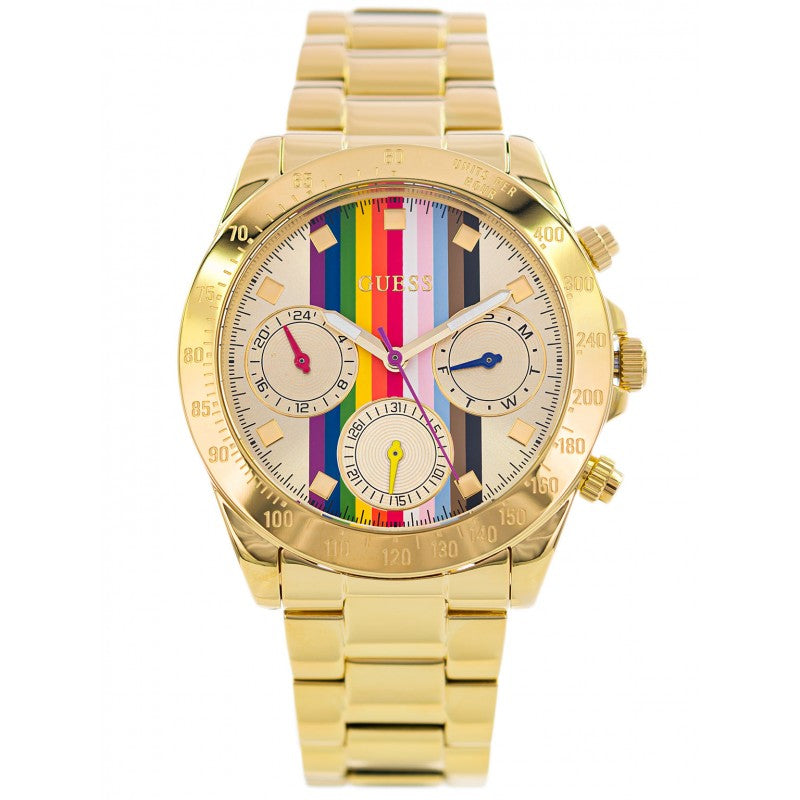 Guess Eclipse Multifunction Gold Dial Gold Steel Strap Watch for Women - GW0433L1 Buy Now By Guess