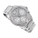 Guess Frontier Diamonds Silver Dial Silver Steel Strap Watch For Women - W1156L1 Buy Now By Guess