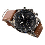 Hugo Boss Pilot Black Dial Brown Leather Strap Watch for Men - 1513851 Buy Now By Hugo Boss