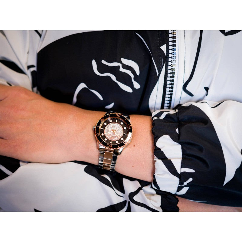 Michael Kors Runway Quartz Black Dial Two Tone Steel Strap Watch For Women - MK6960 Buy Now By Michael Kors