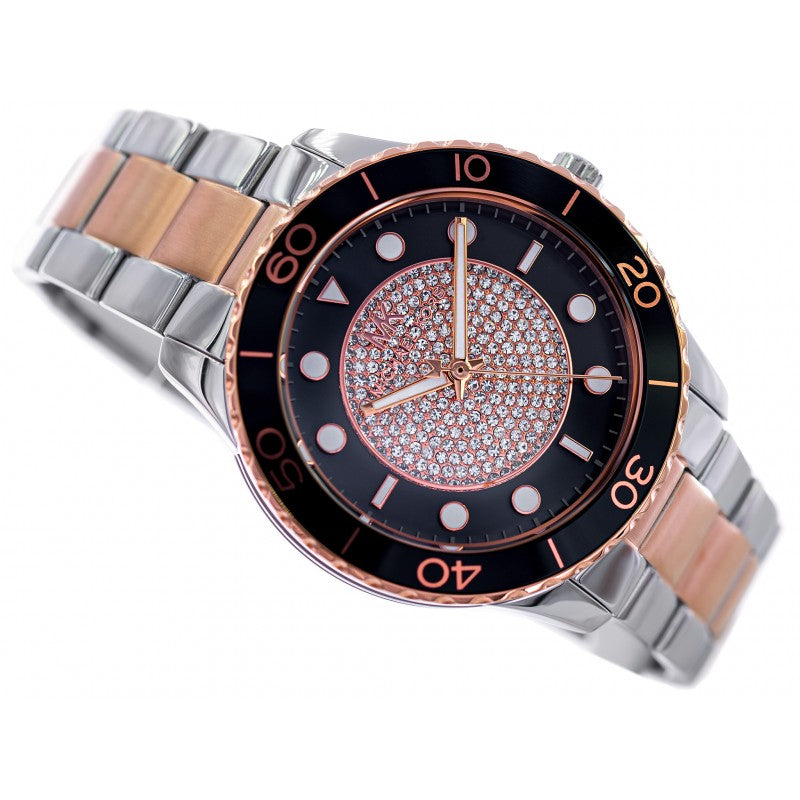 Michael Kors Runway Quartz Black Dial Two Tone Steel Strap Watch For Women - MK6960 Buy Now By Michael Kors