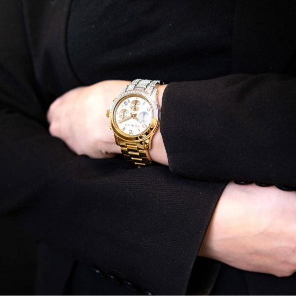 Michael Kors Runway Chronograph Gold Dial Two Tone Steel Strap Watch For Women - MK7329 Buy Now By Michael Kors