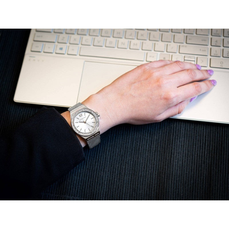 Michael Kors Lennox Three-Hand Silver Dial Silver Steel Strap Watch For Women - MK7337 Buy Now By Michael Kors