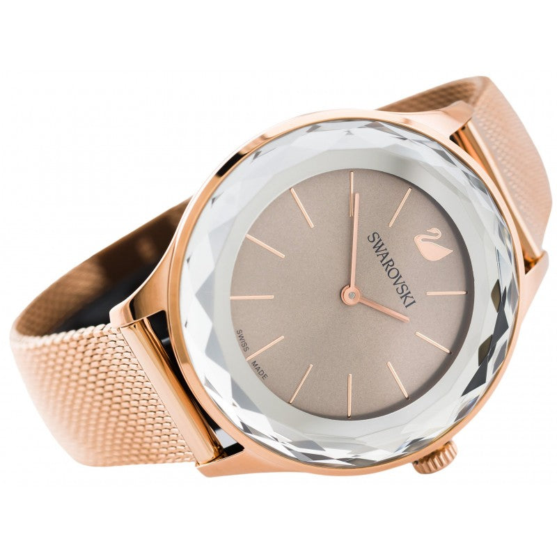 Swarovski Octea Nova Grey Dial Gold Mesh Bracelet Watch for Women - 5451634 Buy Now By Swarovski