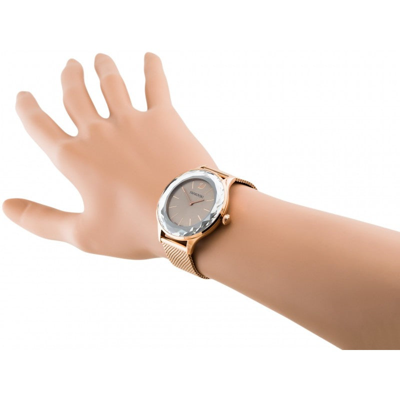 Swarovski Octea Nova Grey Dial Gold Mesh Bracelet Watch for Women - 5451634 Buy Now By Swarovski