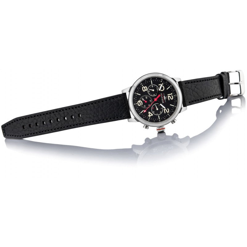 Tommy Hilfiger Jake Chronograph Black Dial Black Leather Strap Watch for Men - 1791232 Buy Now By Tommy Hilfiger