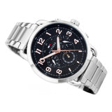 Tommy Hilfiger Briggs Chronograph Black Dial Silver Steel Strap Watch for Men - 1791422 Buy Now By Tommy Hilfiger