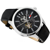 Tommy Hilfiger Spencer Skeleton Black Dial Black Leather Strap Watch for Men - 1791641 Buy Now By Tommy Hilfiger