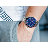 Tommy Hilfiger Bank Chronograph Blue Dial Silver Steel Strap Watch for Men - 1791718 Buy Now By Tommy Hilfiger