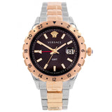 Versace Hellenyium GMT Black Dial Two Tone Steel Strap Watch for Men - V11040015 Buy Now By Versace