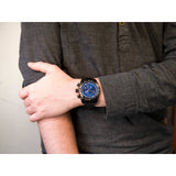 Versace V-Ray Chronograph Quartz Blue Dial Black Steel Strap Watch For Men - VE2I00521 Buy Now By Versace