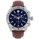 Versace Casual Chronograph Blue Dial Brown Leather Strap Watch for Men - VERG002-18 Buy Now By Versace