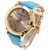 Burberry Heritage Gold Dial Blue Leather Strap Watch for Women - BU9112 Buy Now By Burberry
