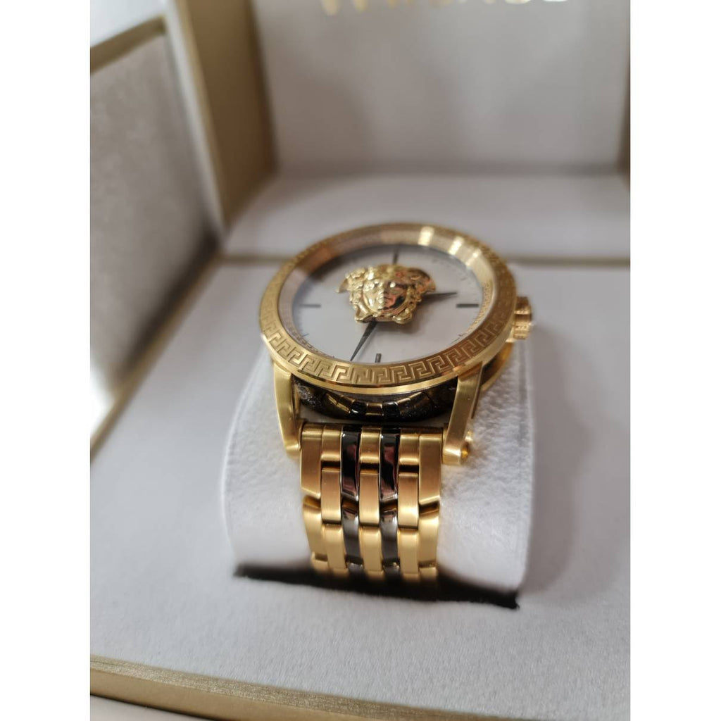 Versace Palazzo Empire White Dial Two Tone Steel Strap Watch for Men - VERD00418 Buy Now By Versace