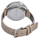 Calvin Klein Rise White Beige Dial Beige Leather Strap Watch for Women - K7A231XH Buy Now By Calvin Klein