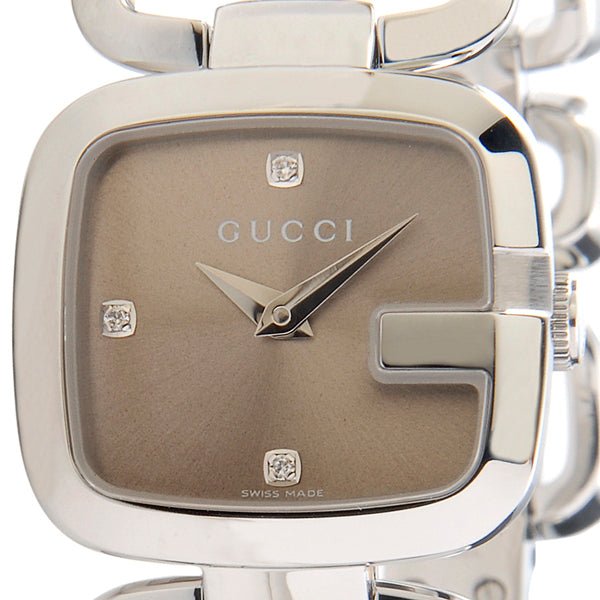 Gucci G Gucci Brown Dial Silver Steel Strap Watch For Women - YA125503 Buy Now By Gucci