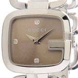 Gucci G Gucci Brown Dial Silver Steel Strap Watch For Women - YA125503 Buy Now By Gucci