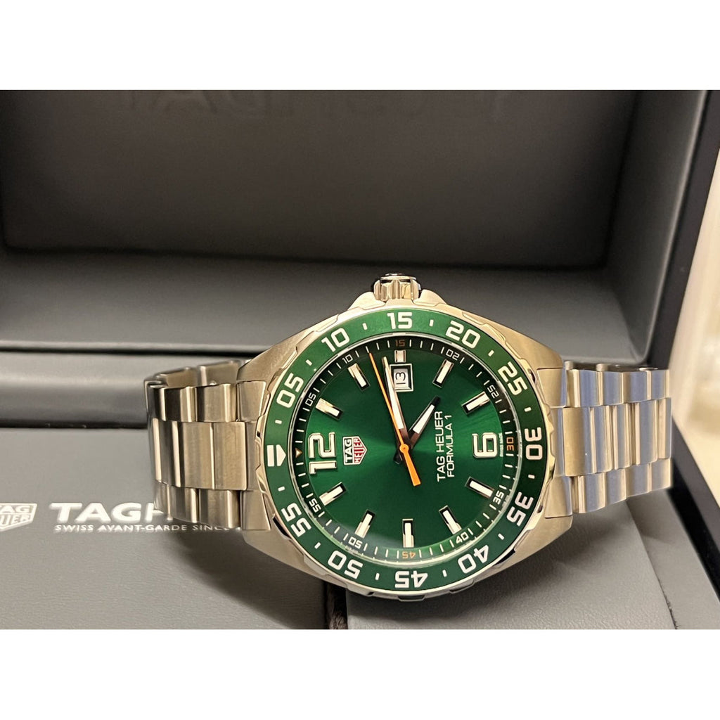 Tag Heuer Formula 1 Limited Edition Green Dial Silver Steel Strap Watch for Men - WAZ1017.BA0842 Buy Now By Tag Heuer