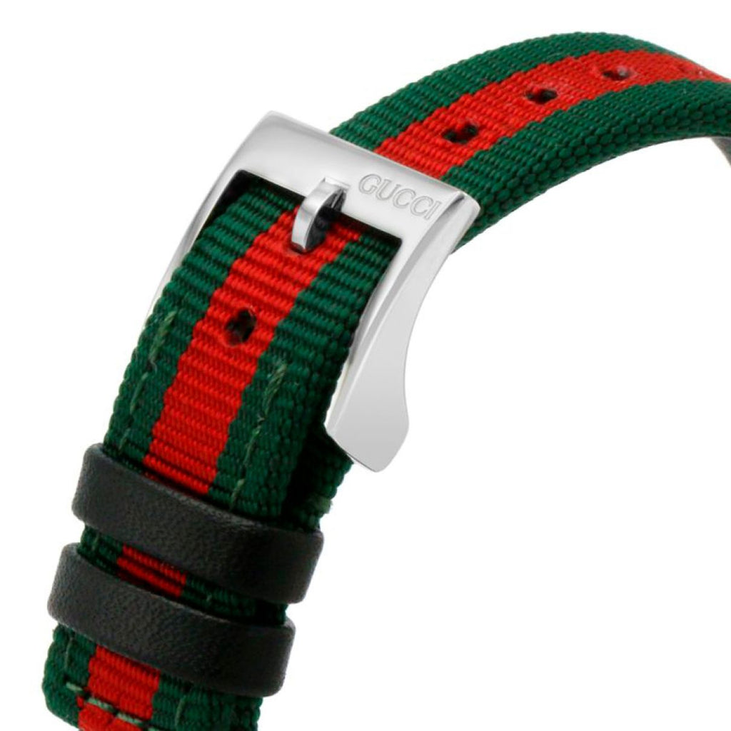 Gucci G-Frame Mother of Pearl Dial Two Tone Nylon Strap Watch For Women - YA147404 Buy Now By Gucci