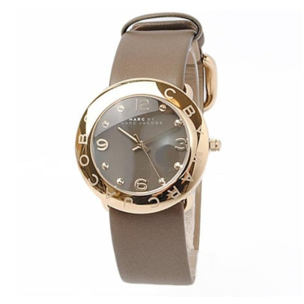 Marc Jacobs Amy Grey Dial Grey Leather Strap Watch for Women - MBM1153 Buy Now By Marc Jacobs