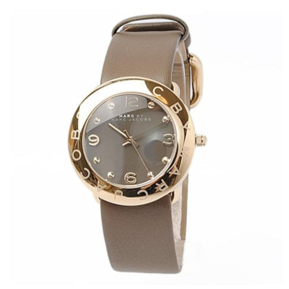 Marc Jacobs Amy Grey Dial Grey Leather Strap Watch for Women - MBM1287 Buy Now By Marc Jacobs