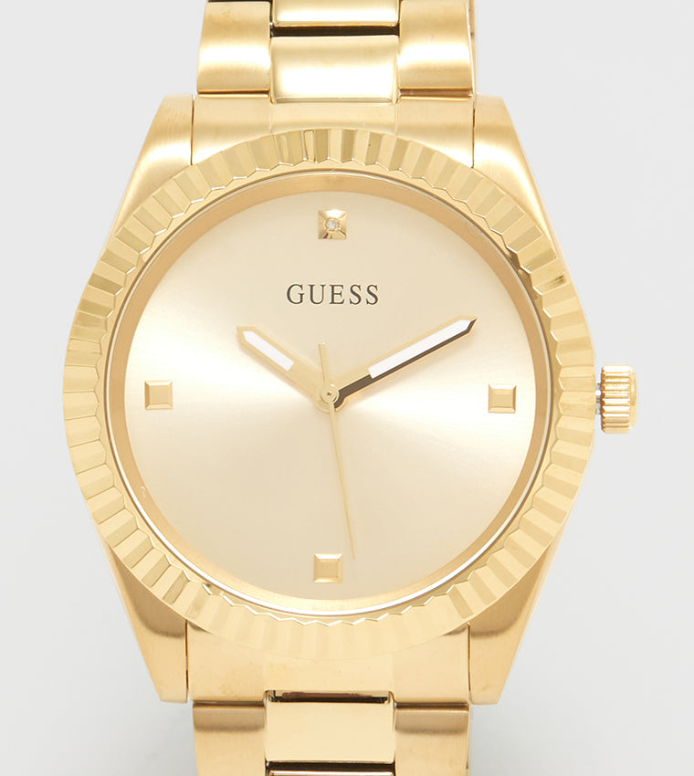 Guess Connoisseur Analog Gold Dial Gold Steel Strap Watch For Men - GW0542G2 Buy Now By Guess
