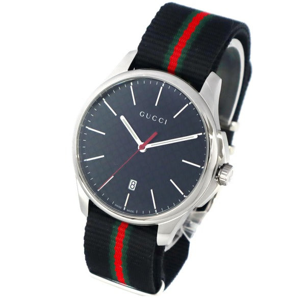 Gucci G Timeless Analog Quartz Black Dial Black NATO Strap Watch For Men - YA126321 Buy Now By Gucci