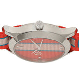 Gucci G Timeless Quartz Red Dial Two Tone NATO Strap Watch For Men - YA1264070 Buy Now By Gucci