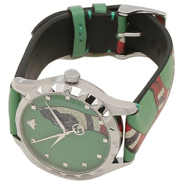 Gucci G Timeless Le Marche Des Merveilles Green Dial Green Leather Strap Watch for Women - YA1264081 Buy Now By Gucci