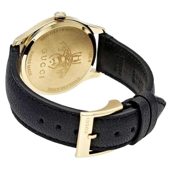 Gucci G Timeless Quartz Silver Dial Black Leather Strap Watch For Women - YA1264181 Buy Now By Gucci