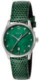 Gucci G-Timeless Green Mother of Pearl Dial Green Leather Strap Watch For Women - YA126585 Buy Now By Gucci