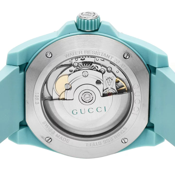 Gucci Dive Automatic Green Dial Green Rubber Strap Unisex Watch - YA136344 Buy Now By Gucci