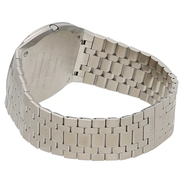 Gucci 25H Quartz Blue Dial Silver Steel Strap Unisex Watch - YA163408 Buy Now By Gucci